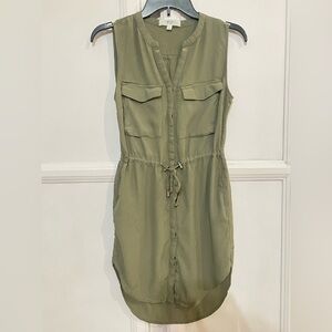 Love Tree Utility Dress Sleeveless Button Down Mini Casual Dress Medium